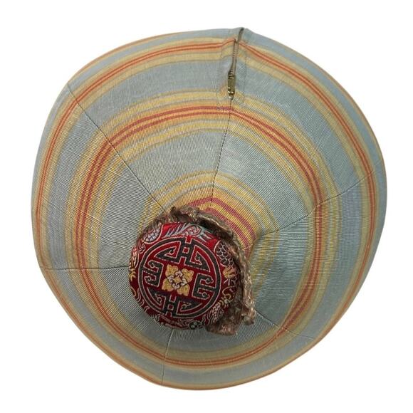 Rare Vintage Mackenzie Childs Bolster Homecoming Queen Football Cushion Pillow - Picture 6 of 13